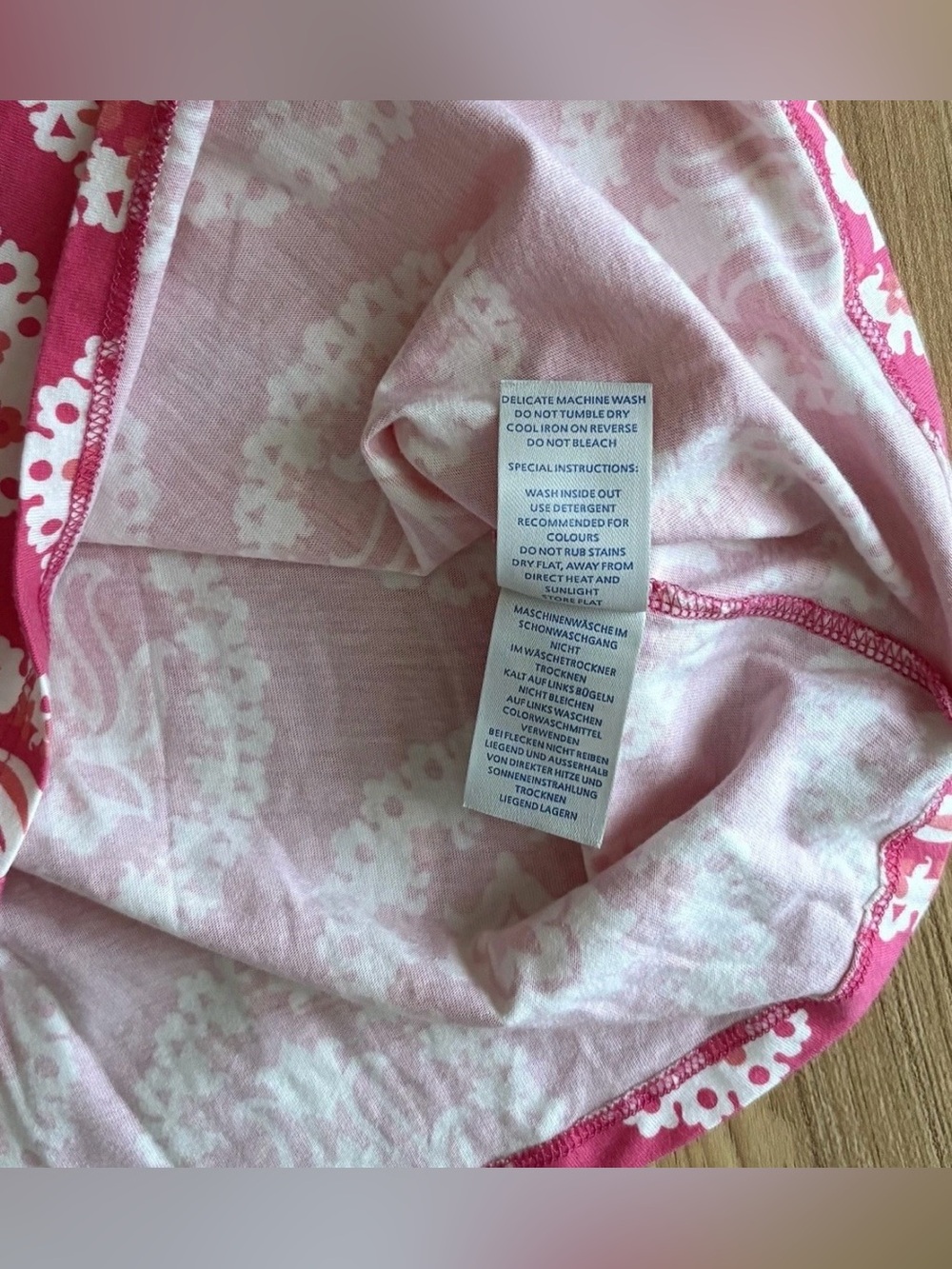 Boden Scoop Neck Jersey Dress Sz 6P Pink Pockets Floral Summer Comfort Travel - Picture 9 of 9